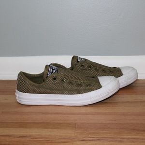 Green Slip On Converse